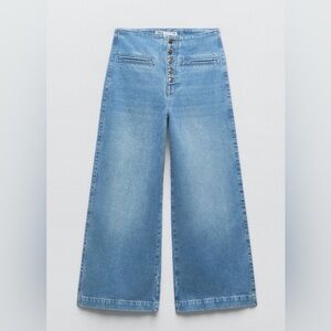 ZARA High Rise Z1975 Wide Leg Jeans – Size 26 (US 2) – Mid Blue